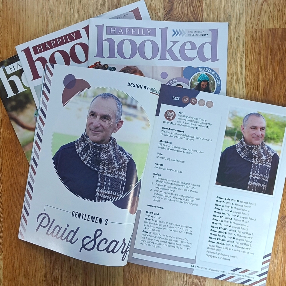 Happily Hooked crochet magazines, 4 issues